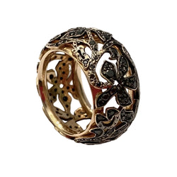 POMELLATO "Arabesque" Band Ring in rose gold and diamonds