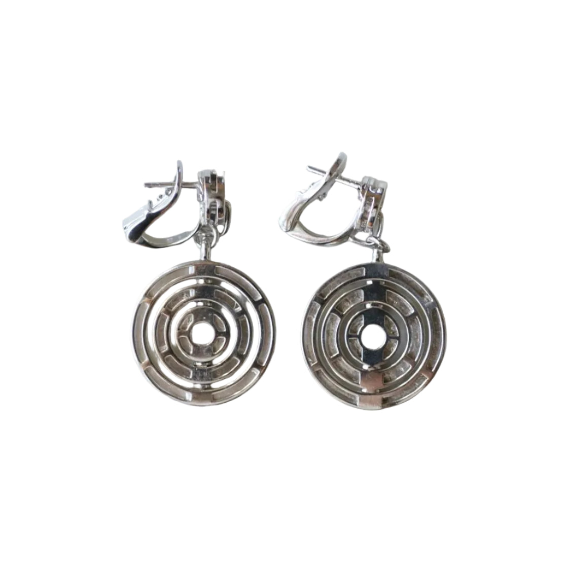 Boucles d'oreilles Pendantes BULGARI Astrale en or blanc