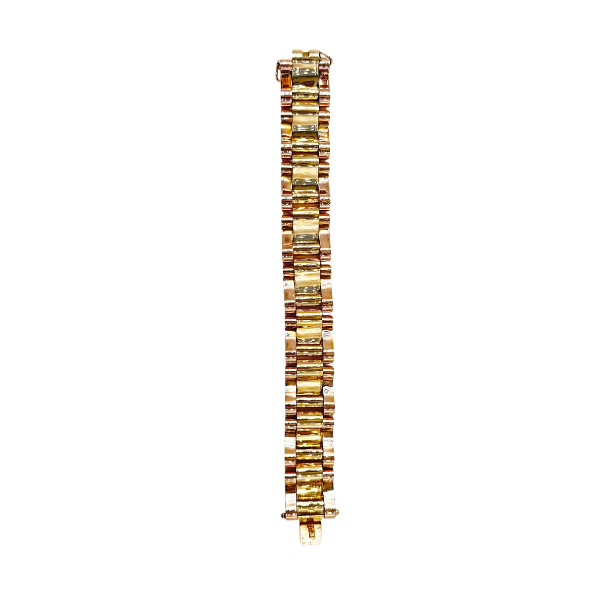 Bracelet tank en or jaune