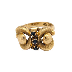 Yellow Gold and Sapphire Ring