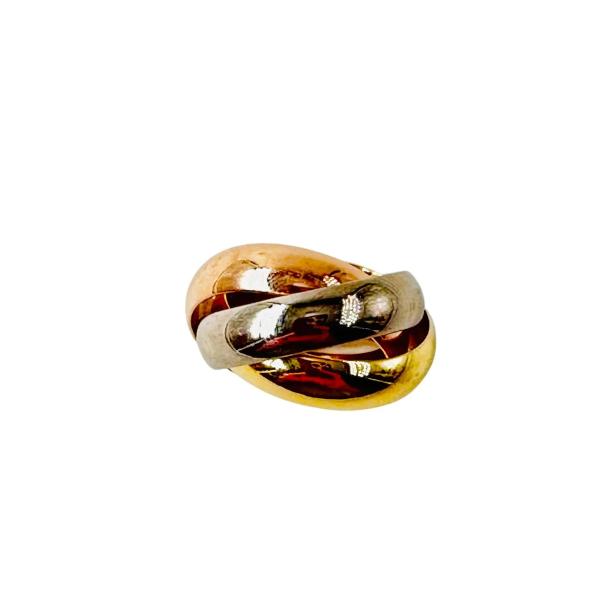 CARTIER "Trinity" Ring, Extra-Large Model in yellow gold, white gold, and rose gold