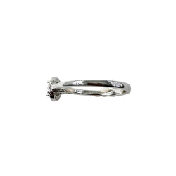 JULIETTE Solitaire Ring in White Gold and Diamonds