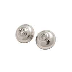 White Gold and Diamond Stud Earrings