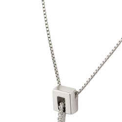 White Gold and Diamond Pendant Necklace