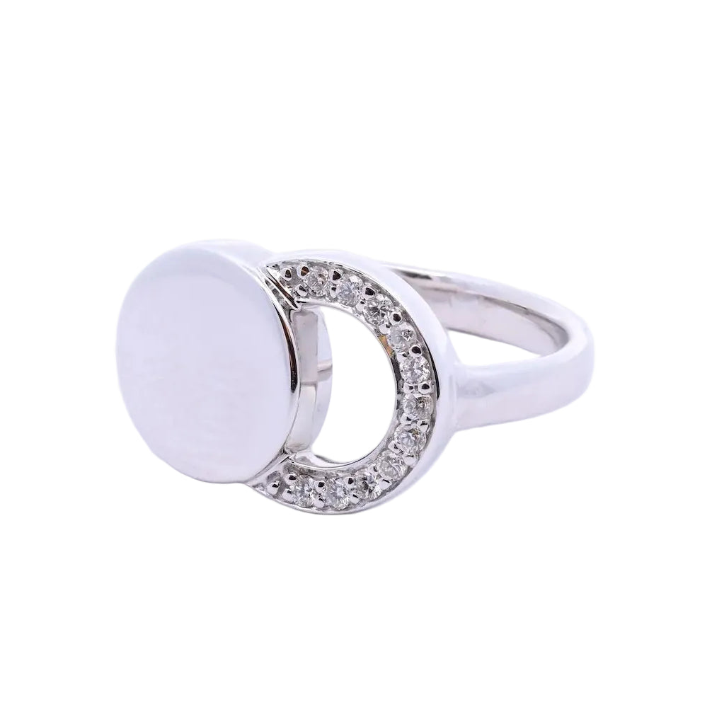 DINH VAN "Moon Shadow" Ring in white gold and diamonds