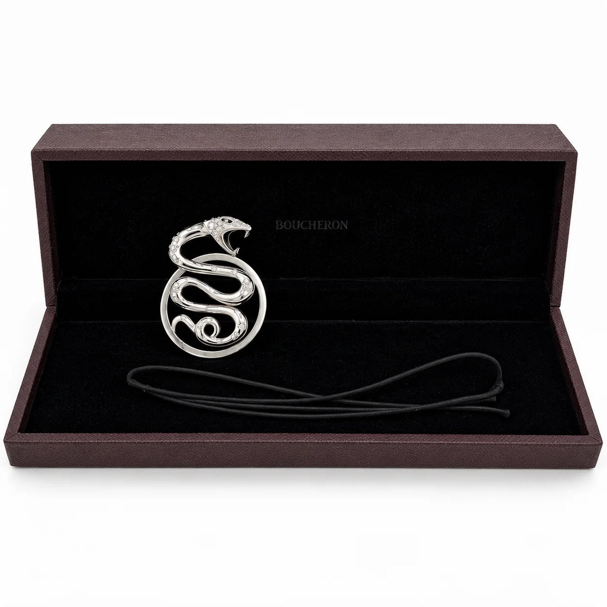 BOUCHERON "Trouble Serpent" GM Pendant in white gold and diamonds
