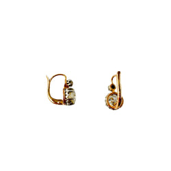 Boucles d'oreilles Dormeuses en or jaune et diamants