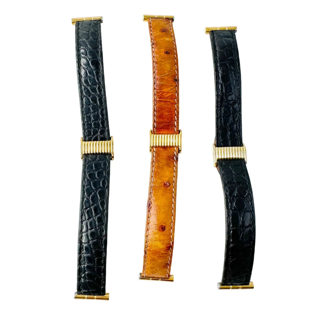 BOUCHERON "Reflet" Watch in yellow gold, diamonds, and leather