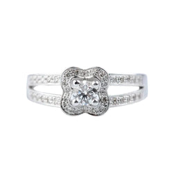 MAUBOUSSIN "Moi aime toi" Entourage Ring in white gold and diamonds