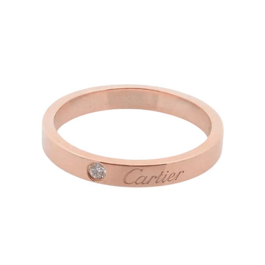 CARTIER "C de Cartier" Wedding Band in Rose gold and Diamonds