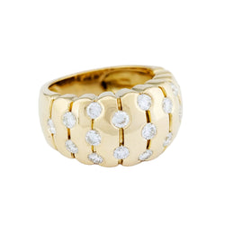 Yellow Gold and Diamond Dome Ring