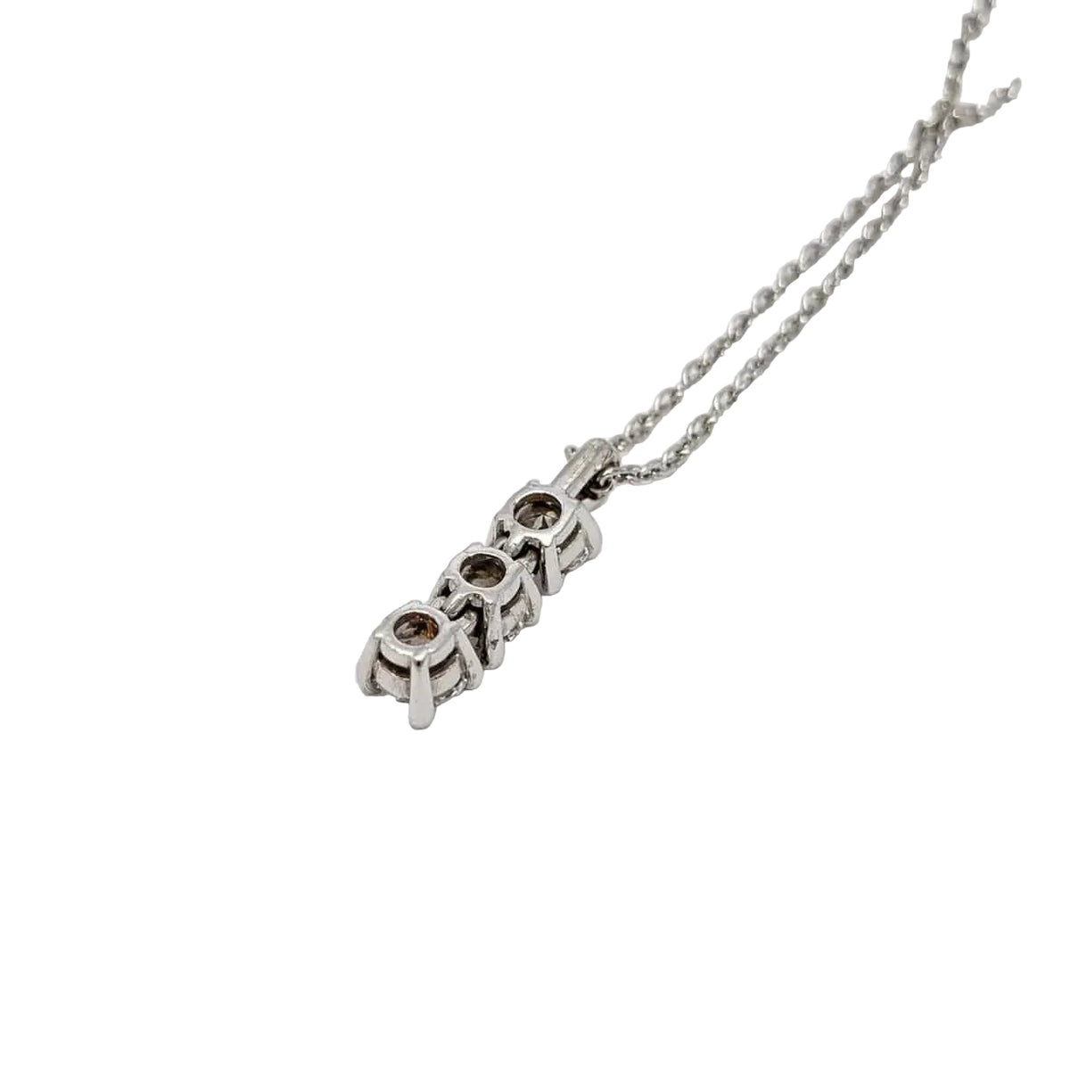 White Gold and Diamond Pendant Necklace