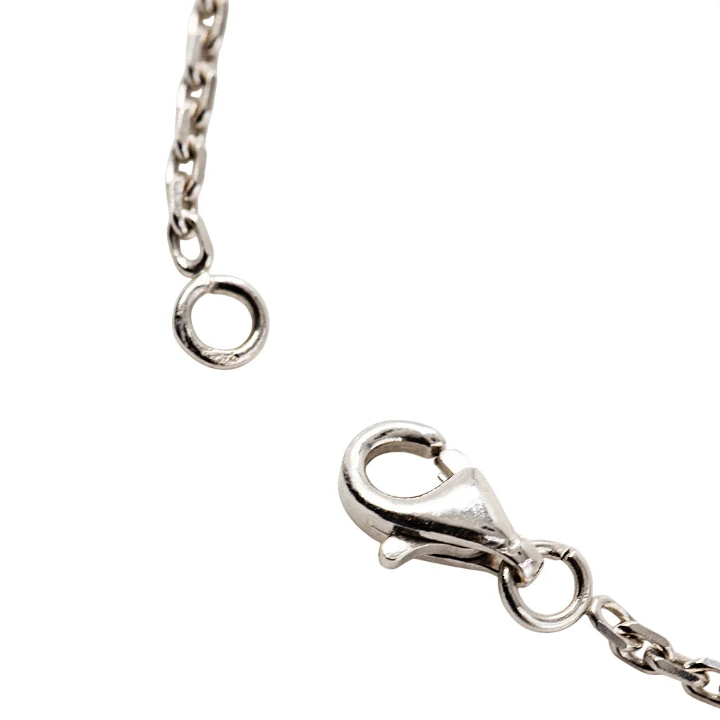 White Gold Necklace with a Pendant Featuring a Fancy Yellow Diamond and a Diamond