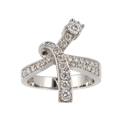 Bague A.ROURE en or blanc et diamants