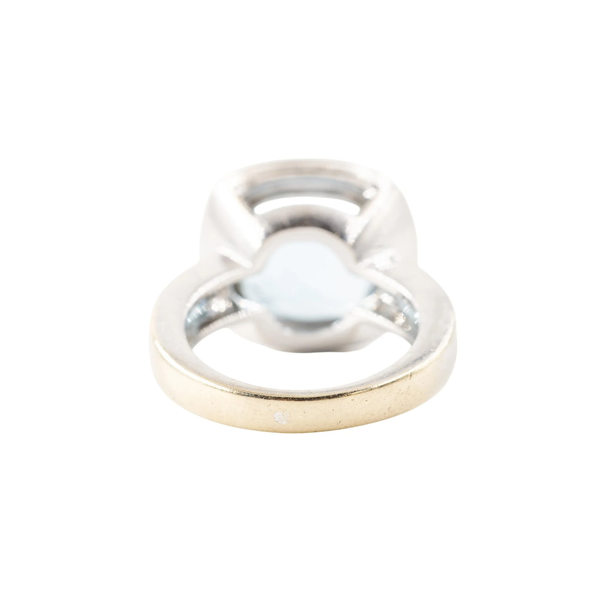 POIRAY "Filles Antik" Ring in white gold, blue Topaz, and Diamonds