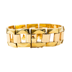 Yellow gold link bracelet
