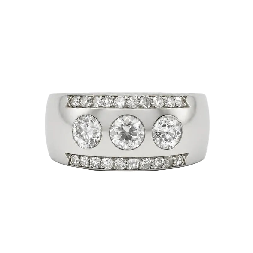 Trilogy Ring in Platinum and Diamonds