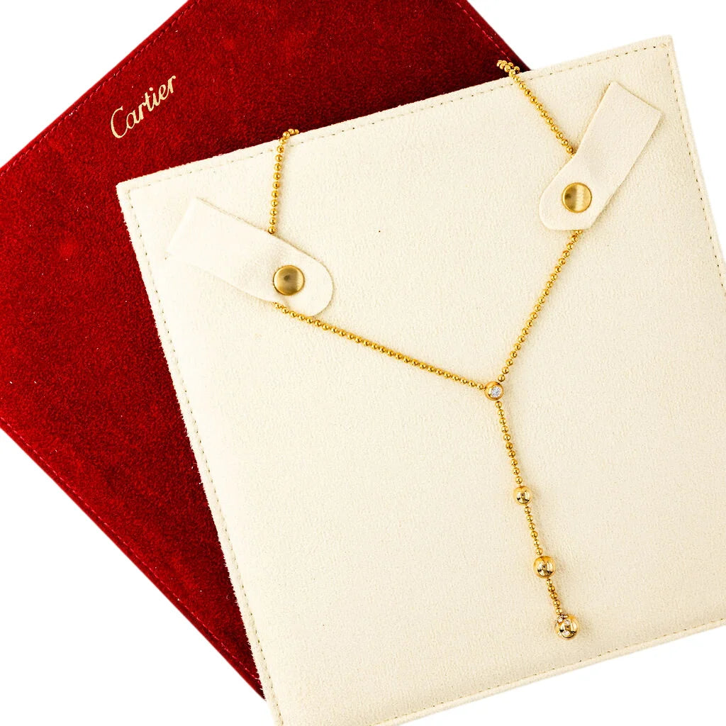 CARTIER "Draperie de décolleté" Pendant Necklace in yellow gold and diamonds