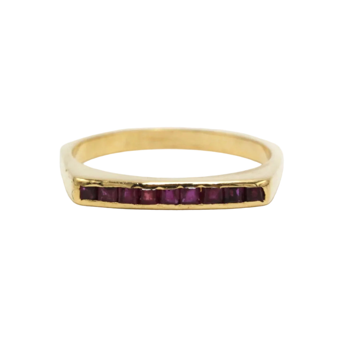 Yellow Gold and Ruby Wedding Band