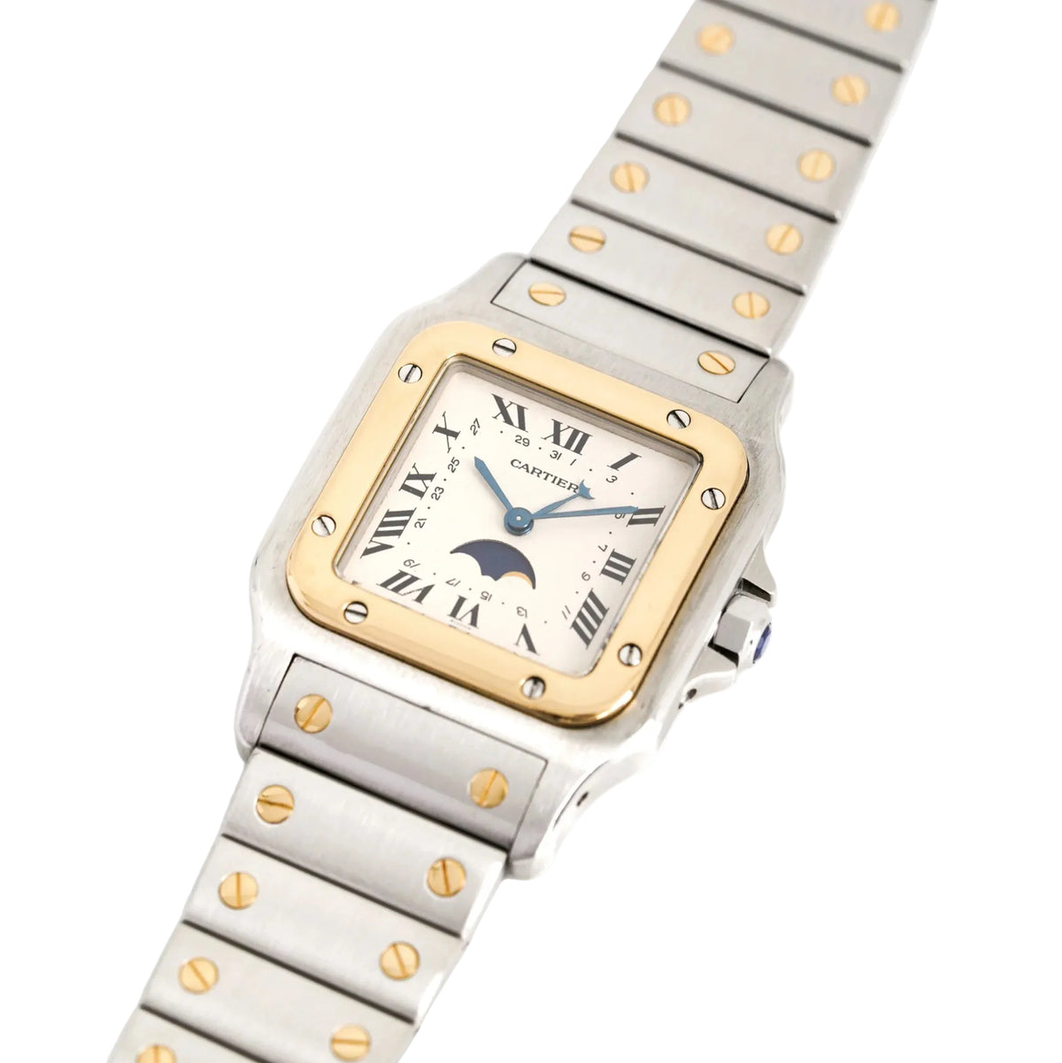 CARTIER "Santos" GM Watch in Yellow Gold and Stainless Steel