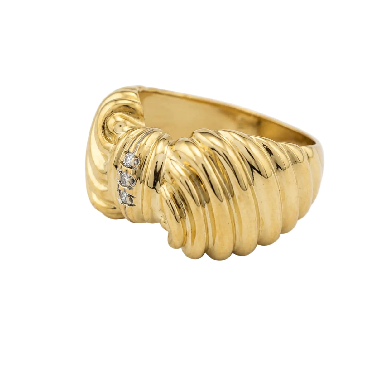 Yellow Gold and Diamond Ring