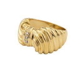 Yellow Gold and Diamond Ring