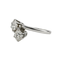 "Toi & Moi" Ring in White Gold and Diamonds
