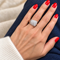 White Gold and Diamond Band Ring