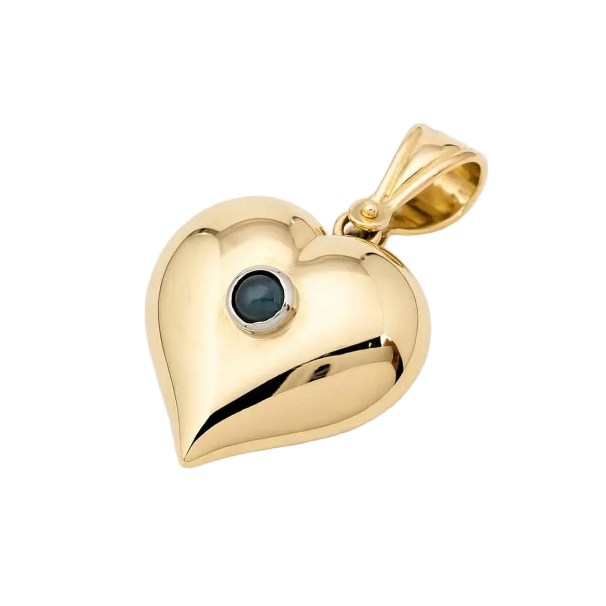 Yellow gold pendant with gemstones