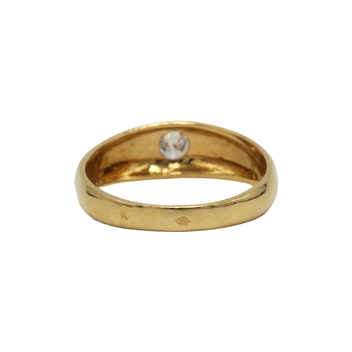 Yellow Gold and Diamond Bangle Ring