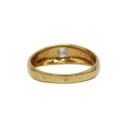 Yellow Gold and Diamond Bangle Ring