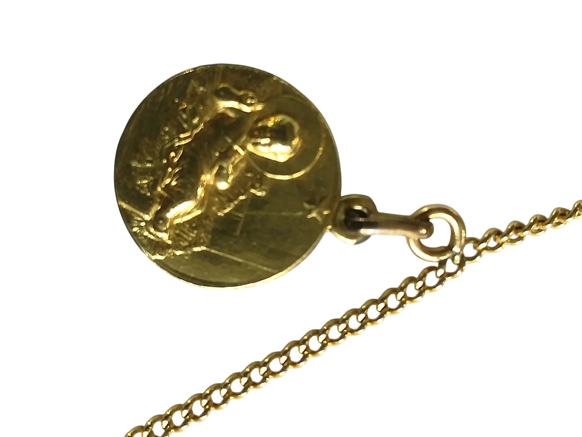Yellow gold Necklace with 5 Medals