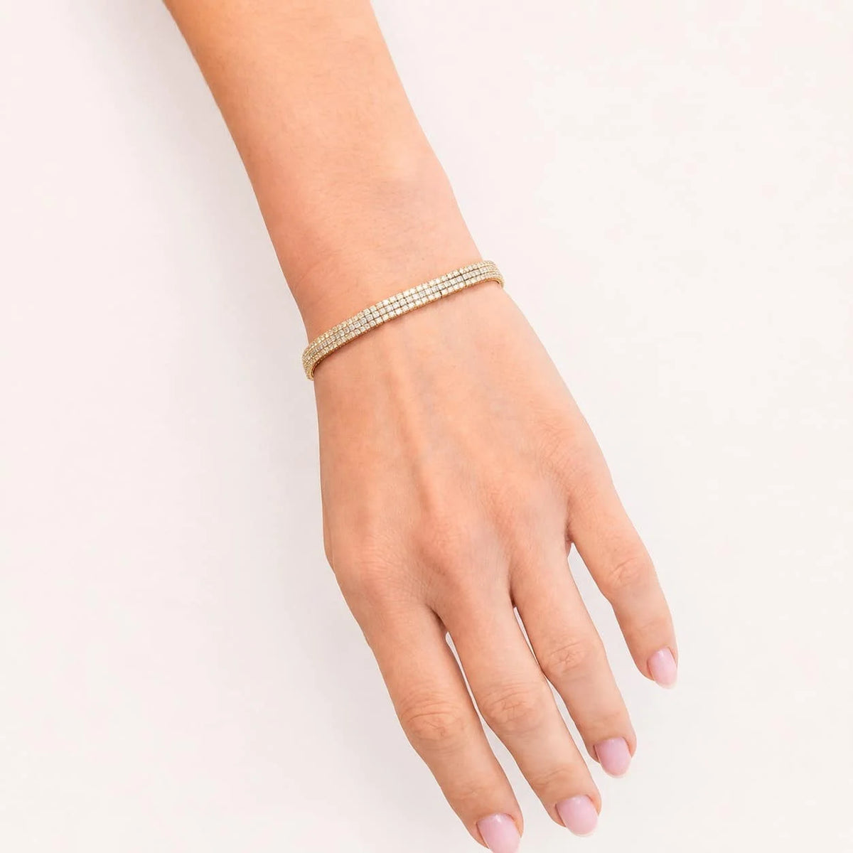 "Ligne" Bracelet in White Gold, Yellow Gold, Rose Gold, and Diamonds