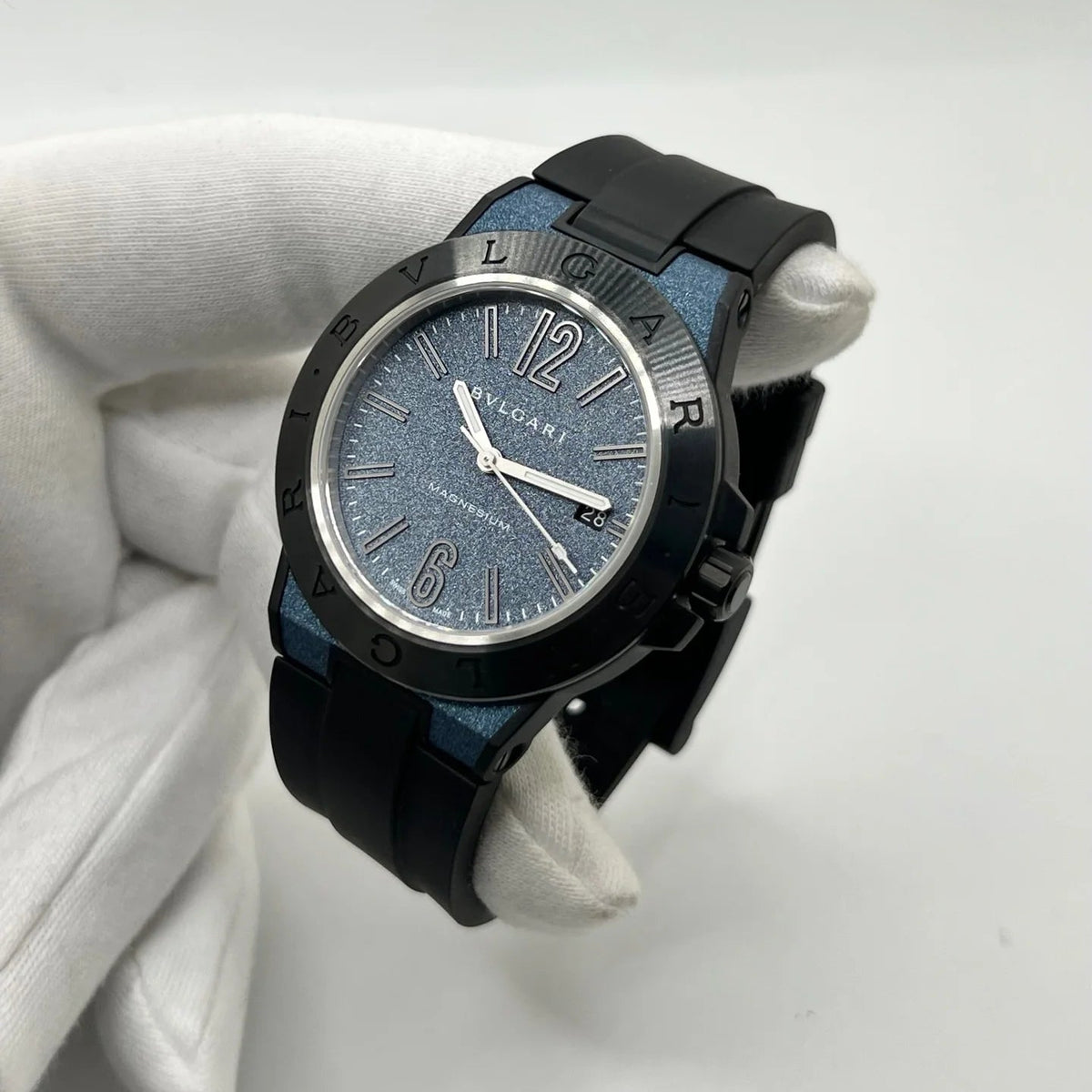 BULGARI "Diagono Magnesium" Watch in Rubber