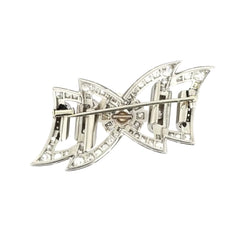 Broche Épingle en or blanc, platine, perle et diamants