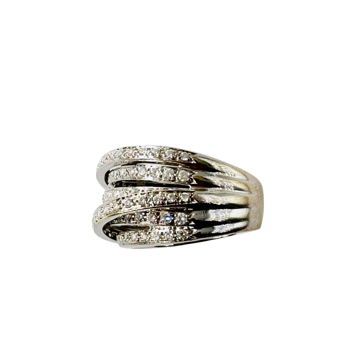 White Gold and Diamond Band Ring