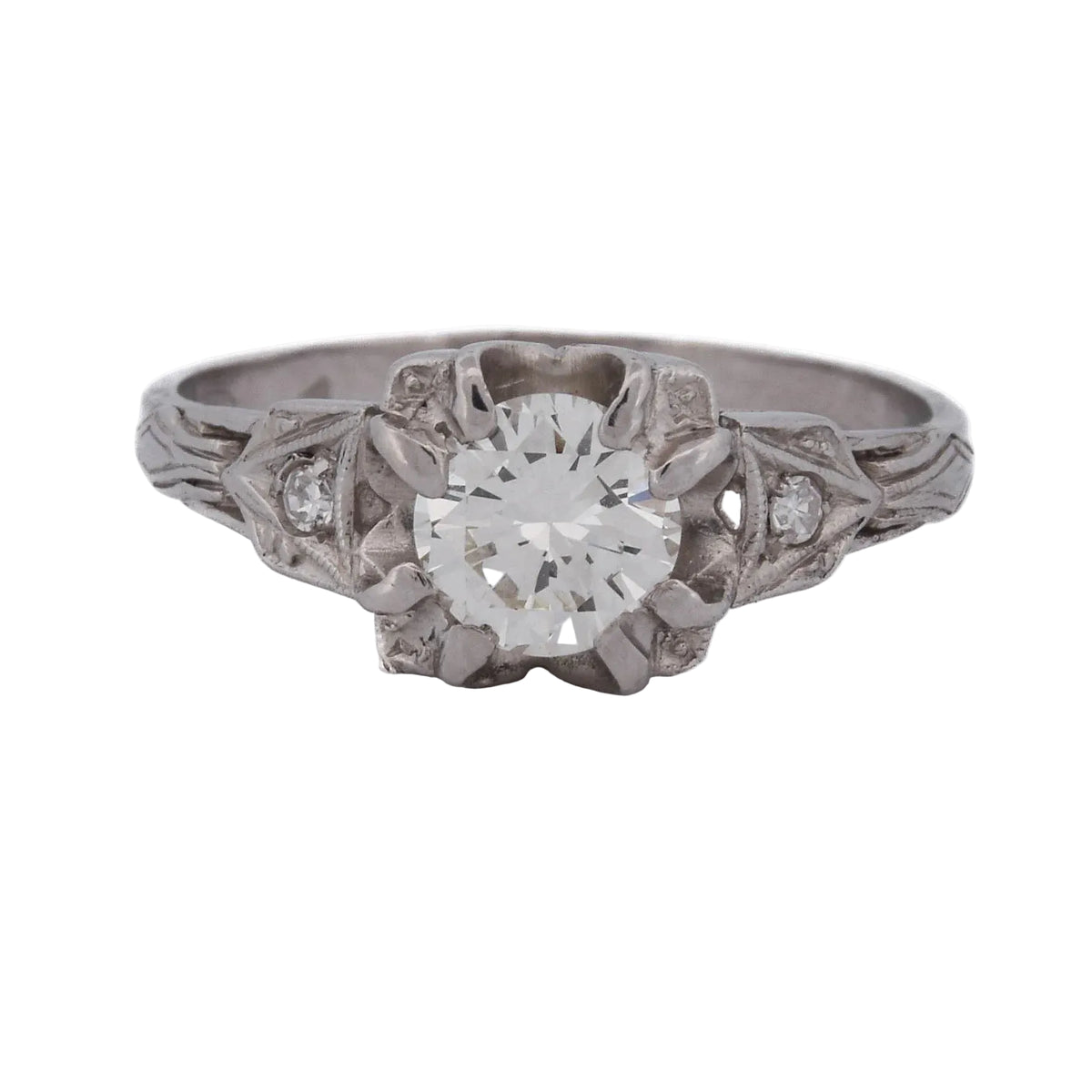 Platinum and Diamond Solitaire Ring