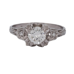 Platinum and Diamond Solitaire Ring