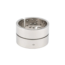 DINH VAN "Seventies" Band Ring in White Gold and Diamonds
