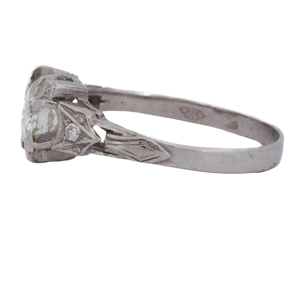 Platinum and Diamond Solitaire Ring