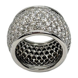 Bague Dôme en or blanc et diamants