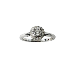 JULIETTE Solitaire Ring in White Gold and Diamonds