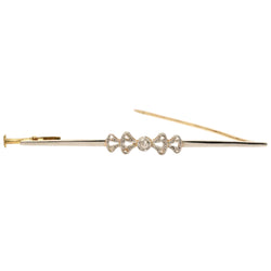 Brooch made of white gold, yellow gold, and diamonds