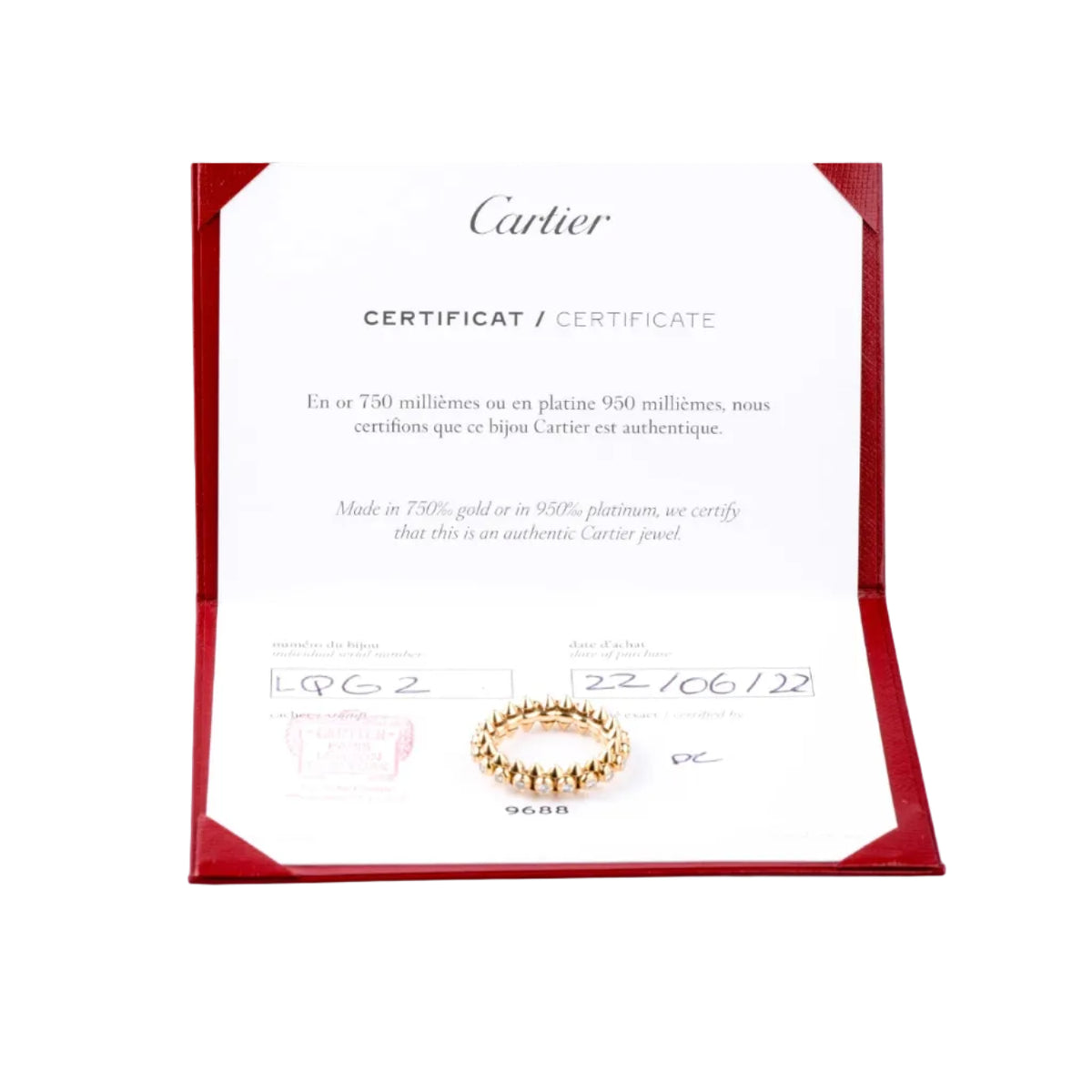 CARTIER "Clash" Ring in Rose gold and Diamonds