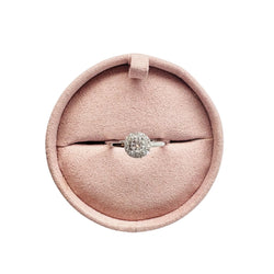 JULIETTE Solitaire Ring in White Gold and Diamonds