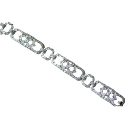 Bracelet Souple en or blanc, platine et diamants