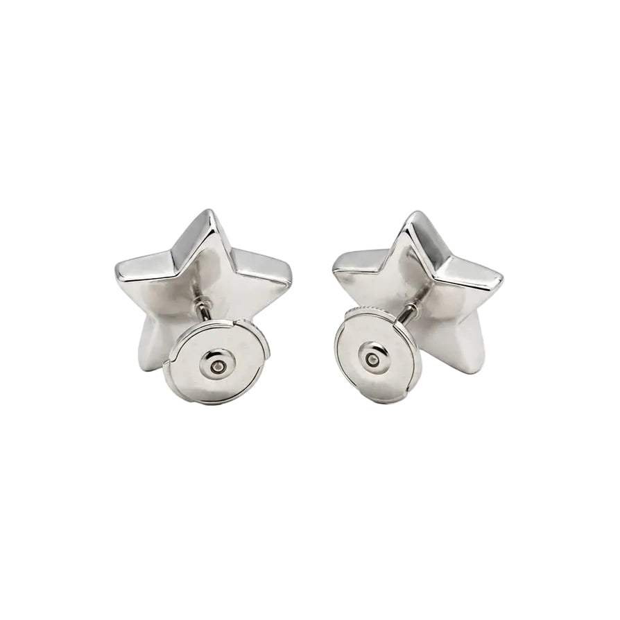 Boucles d’oreilles Puces en or blanc et diamants