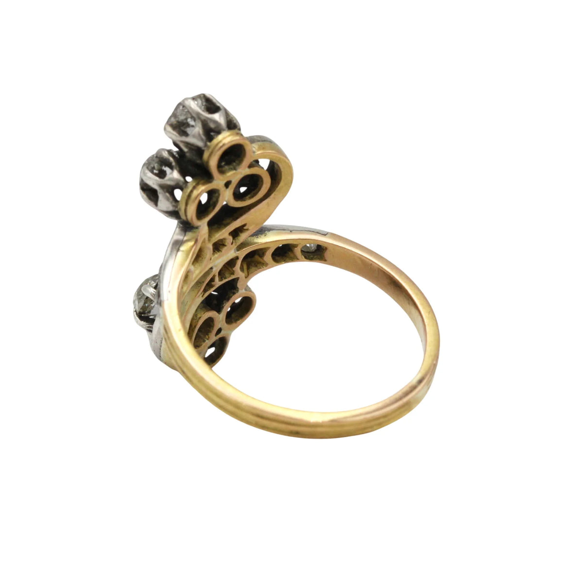 Bague Toi & Moi en or jaune et diamants