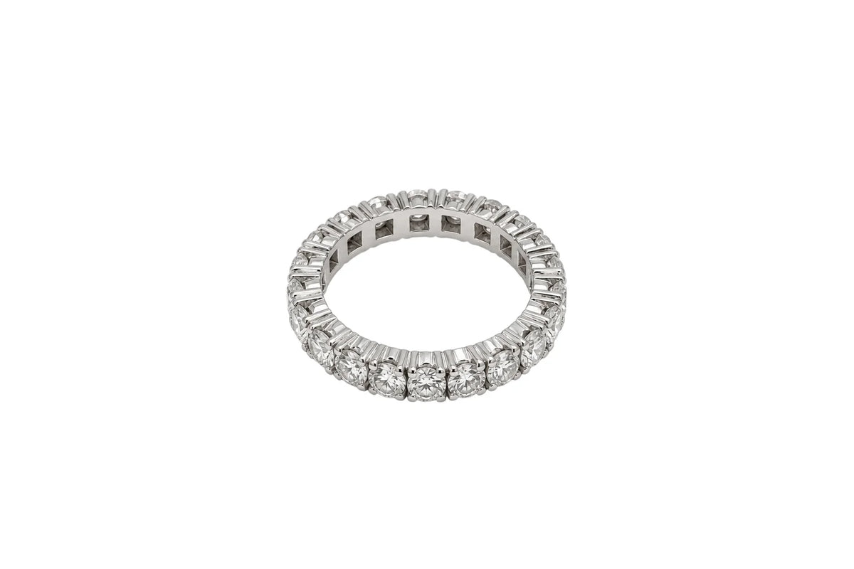 White Gold and Diamond Wedding Band