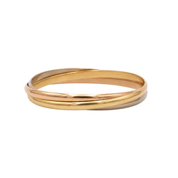 Bracelet Jonc CARTIER Trinity MM en or blanc, or jaune et or rose
